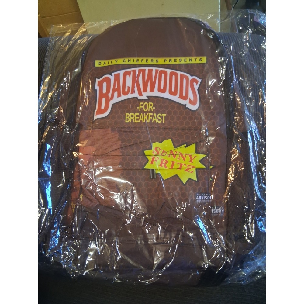 Backwoods For Breakfast Print‎ Backpack, Adjustable Straps LIMITED EDITION